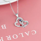 JewelOra Custom Birthstone Heart Necklace Wedding Jewelry