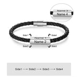 Personalized Names Stainless Steel Wristband Bracelet