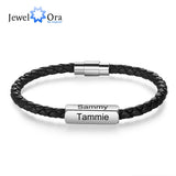 Personalized Names Stainless Steel Wristband Bracelet