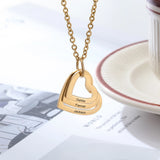 JewelOra Personalized 3 Names Heart Pendant Necklace Rose Necklace