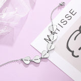 Personalized 6 Names Heart Charm Bracelet Family Bracelet