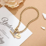 Engraved Name Toggle Bracelet Stainless Steel Chain