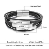 Personalized Engraving Name Bar Bracelet for Men