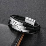 Personalized Engraving Name Bar Bracelet for Men