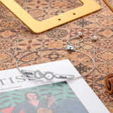 Personalized Infinity Bracelets with 2 Names Sliver Adjustable Chain
