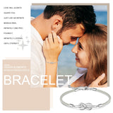 Personalized Infinity Couple Bracelets Engraved Name Bangles
