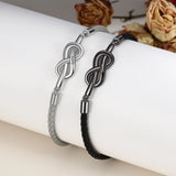 Personalized Infinity Couple Bracelets Engraved Name Bangles