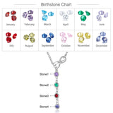 Personalized Infinity Necklace Anniversary Pendant Engrave Name Birthstones