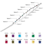 Personalized Square Birthstone Bracelet for Mother