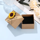 Personalized Sunflower Rose Flower Jewelry Box