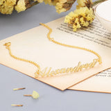 Personalized Name Anklet Rose Silver Bracelet for Women