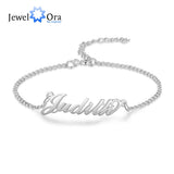 Personalized Name Anklet Rose Silver Bracelet for Women