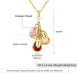 JewelOra Mother Necklace with Birthstones & Engraved Names Pendant