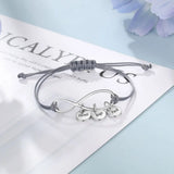 Custom Name Charms Bracelets for Mom, Stainless Steel Infinity Bracelet