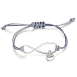 Custom Name Charms Bracelets for Mom, Stainless Steel Infinity Bracelet