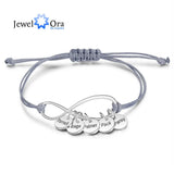Custom Name Charms Bracelets for Mom, Stainless Steel Infinity Bracelet