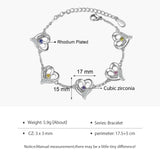 Personalized Multi-Heart Charm Bracelets with Birthstone Engraving