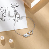 Personalized BFF Bracelets for Women Engraved Heart Friendship Sister Birthday