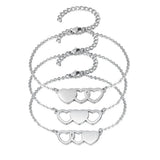 Personalized BFF Bracelets for Women Engraved Heart Friendship Sister Birthday