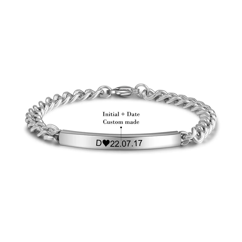 Personalized Name Bar Bracelets for Women