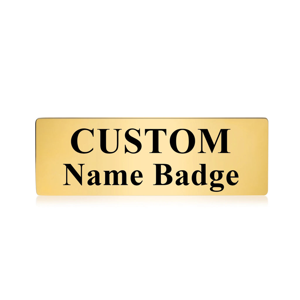 JewelOra Personalized Name Engraved Brooch Pin Stainless Steel