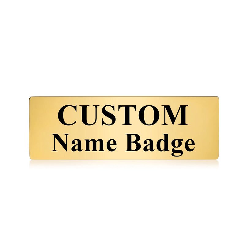 JewelOra Personalized Name Engraved Brooch Pin Stainless Steel