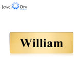 JewelOra Personalized Name Engraved Brooch Pin Stainless Steel