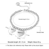 JewelOra Personalized Heart Charms Bracelet for Women