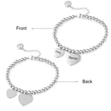 JewelOra Personalized Heart Charms Bracelet for Women