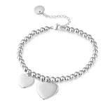 JewelOra Personalized Heart Charms Bracelet for Women