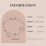 Personalized Birthstone Flower Bracelets