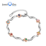 Personalized Birthstone Flower Bracelets