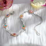 Personalized Birthstone Flower Bracelets
