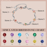Personalized Birthstone Flower Bracelets