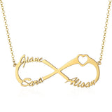 JewelOra Personalized Name Necklace 925 Sterling Silver Heart Letter Necklace