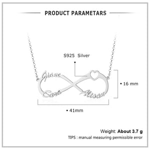 JewelOra Personalized Name Necklace 925 Sterling Silver Heart Letter Necklace