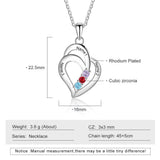 JewelOra Name Necklace with Birthstones Custom Engraved Pendant for Women