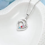 JewelOra Name Necklace with Birthstones Custom Engraved Pendant for Women