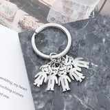 JewelOra Personalized Stainless Steel Children Charm Keychain