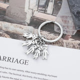 JewelOra Personalized Stainless Steel Children Charm Keychain