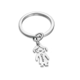 JewelOra Personalized Stainless Steel Children Charm Keychain