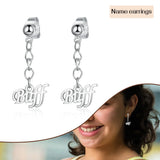 Custom Name Tassel Drop Earrings for Women