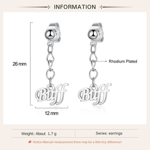 Custom Name Tassel Drop Earrings for Women