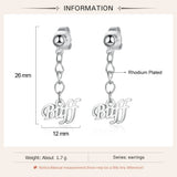 Custom Name Tassel Drop Earrings for Women