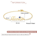 Custom Name Bracelet with Birthstone - Unique Personalized Jewelry