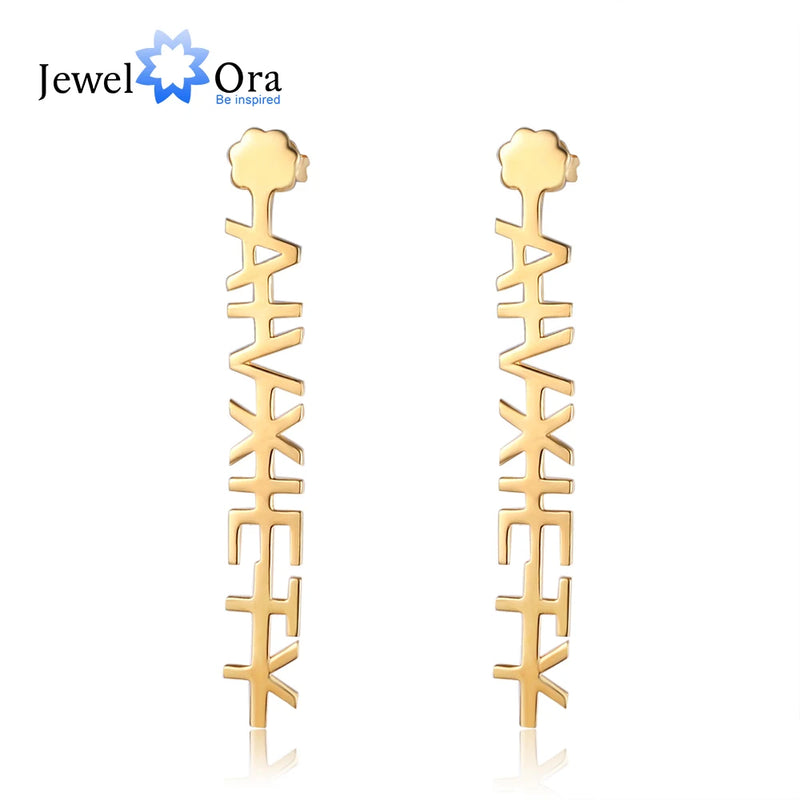 Personalized Nameplate Drop Earrings for Women