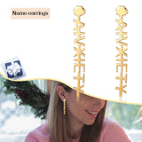 Personalized Nameplate Drop Earrings for Women
