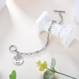 Custom Paw Charm Bracelet for Women, Personalized Name Engraved Chain Bracelet