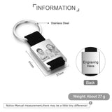 Personalized Calendar Keychain for Men - Engraved Stainless Steel Date Keyring