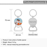 Custom Photo Keychain for Women Stainless Steel Engraved Bottle Opener Keyring